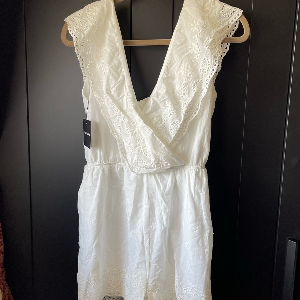 Parisian White Sleeveless Romper